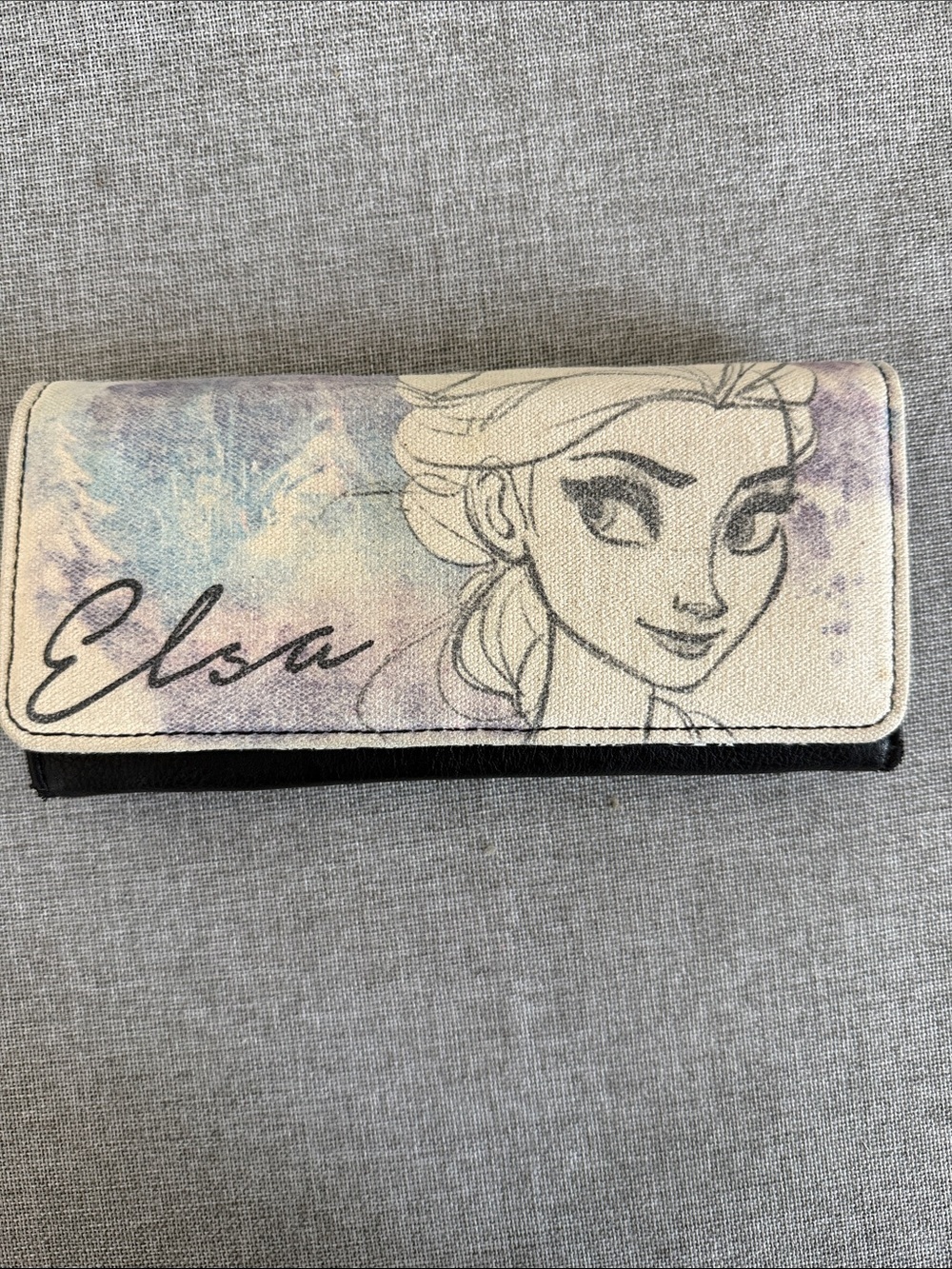 Loungefly Disney Elsa Trifold Wallet - Pastel Purple, Blue and Cream